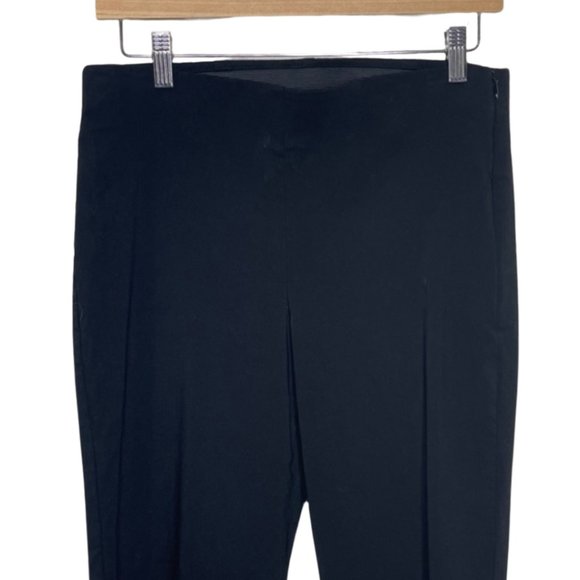 WHITE HOUSE BLACK MARKET | Black Stretchy Flat Front Slim Crop Pants | Size 8S - Picture 3 of 9